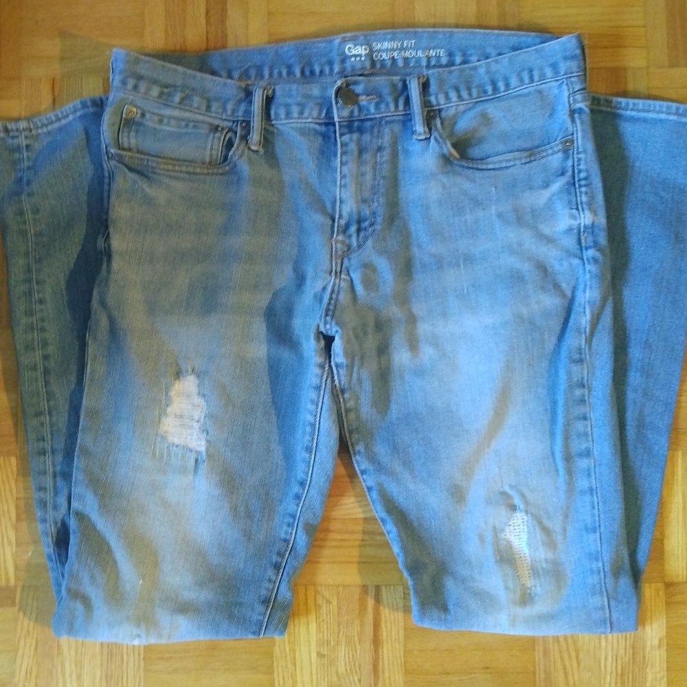 Gap Skinny Fit Faded Distressed Women's Jeans size 34/34